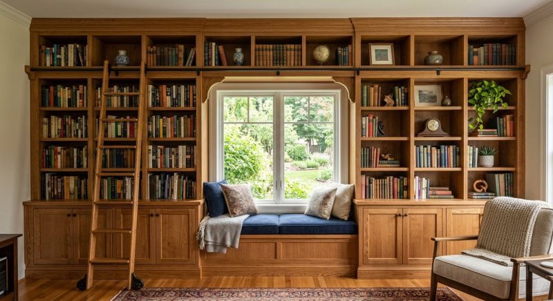 Built In Bookcase Installation in Winston Salem, NC