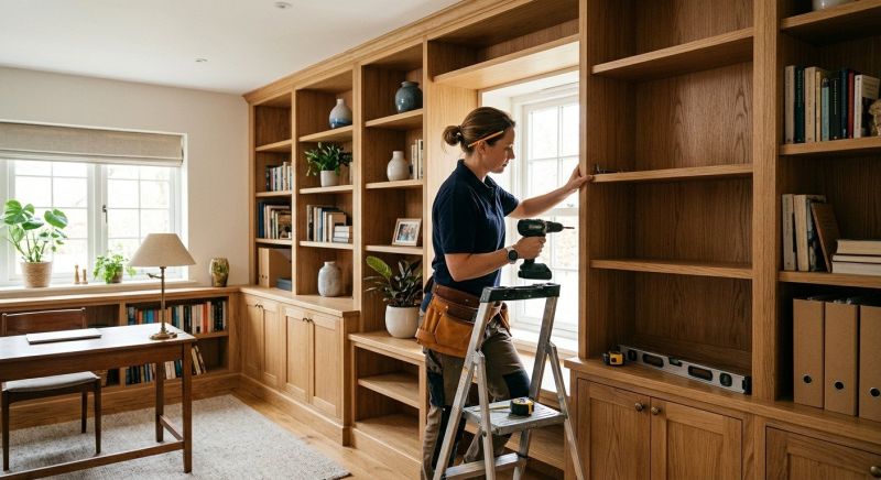 Custom Bookcase Installation in Alexandria, VA