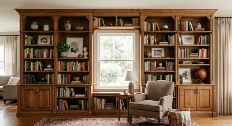 Custom Bookcase Installation in Frederick, MD