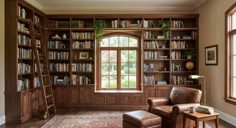 Custom Bookshelves Installation in Fairfax, VA