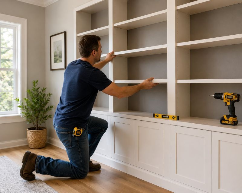 Built In Bookcase Installation in Annapolis, MD